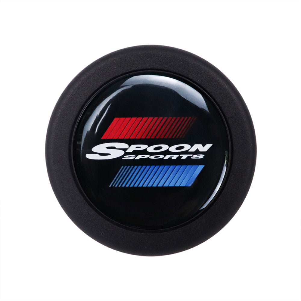 Brand New Universal Spoon Sports Car Horn Button Black Steering Wheel Center Cap