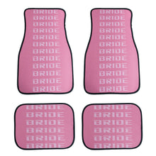 Load image into Gallery viewer, Brand New 4PCS UNIVERSAL BRIDE PINK Racing Fabric Car Floor Mats Interior Carpets