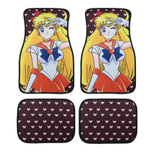 Load image into Gallery viewer, Brand New 4PCS UNIVERSAL ANIME SAILOR VENUS Racing Fabric Car Floor Mats Interior Carpets