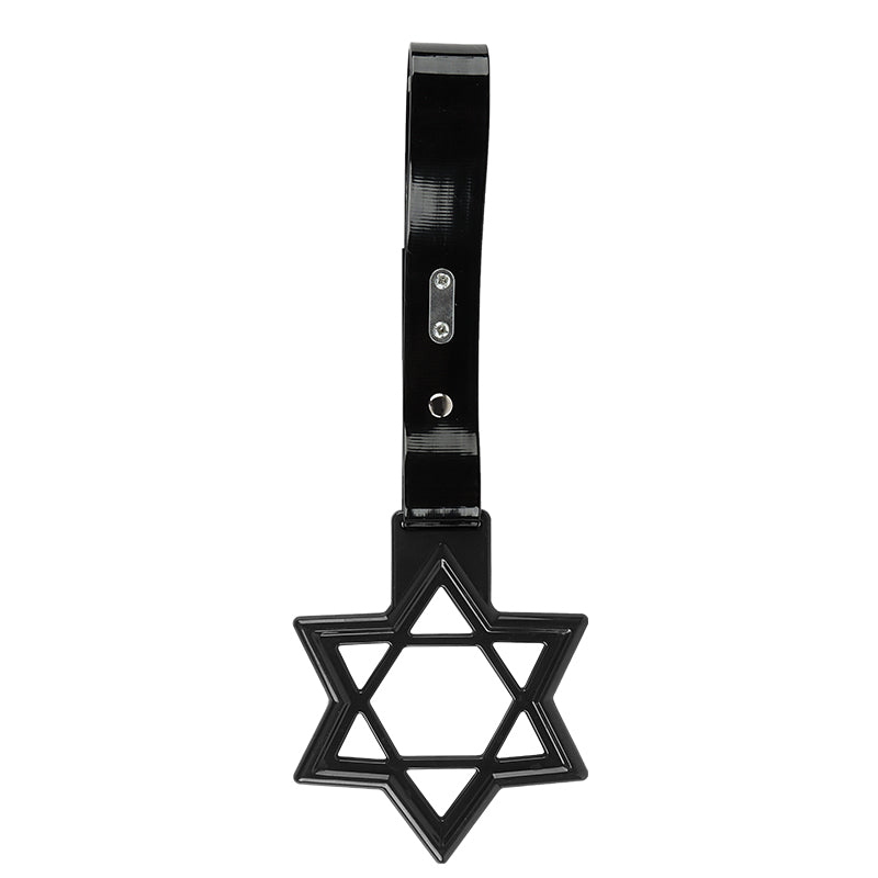 Brand New Hexagram Shaped Black JDM TSURIKAWA Subway Bus Black Handle Strap Charm Drift