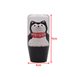Brand New 1PCS Universal 9CM JDM Clear Anime Dog Manual Car Black Base Racing Stick Shift Knob M8 M10 M12