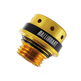 Brand New Jdm Ralliart Emblem Brushed Gold Engine Oil Filler Cap Badge For Mitsubishi