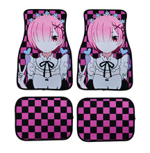Load image into Gallery viewer, Brand New 4PCS UNIVERSAL ANIME HENTAI Racing Fabric Car Floor Mats Interior Carpets