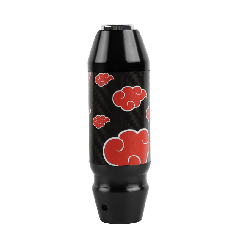 Brand New Universal Naruto Akatsuki Cloud Real Carbon Fiber Black Aluminum Automatic Transmission Racing Gear Shift Knob