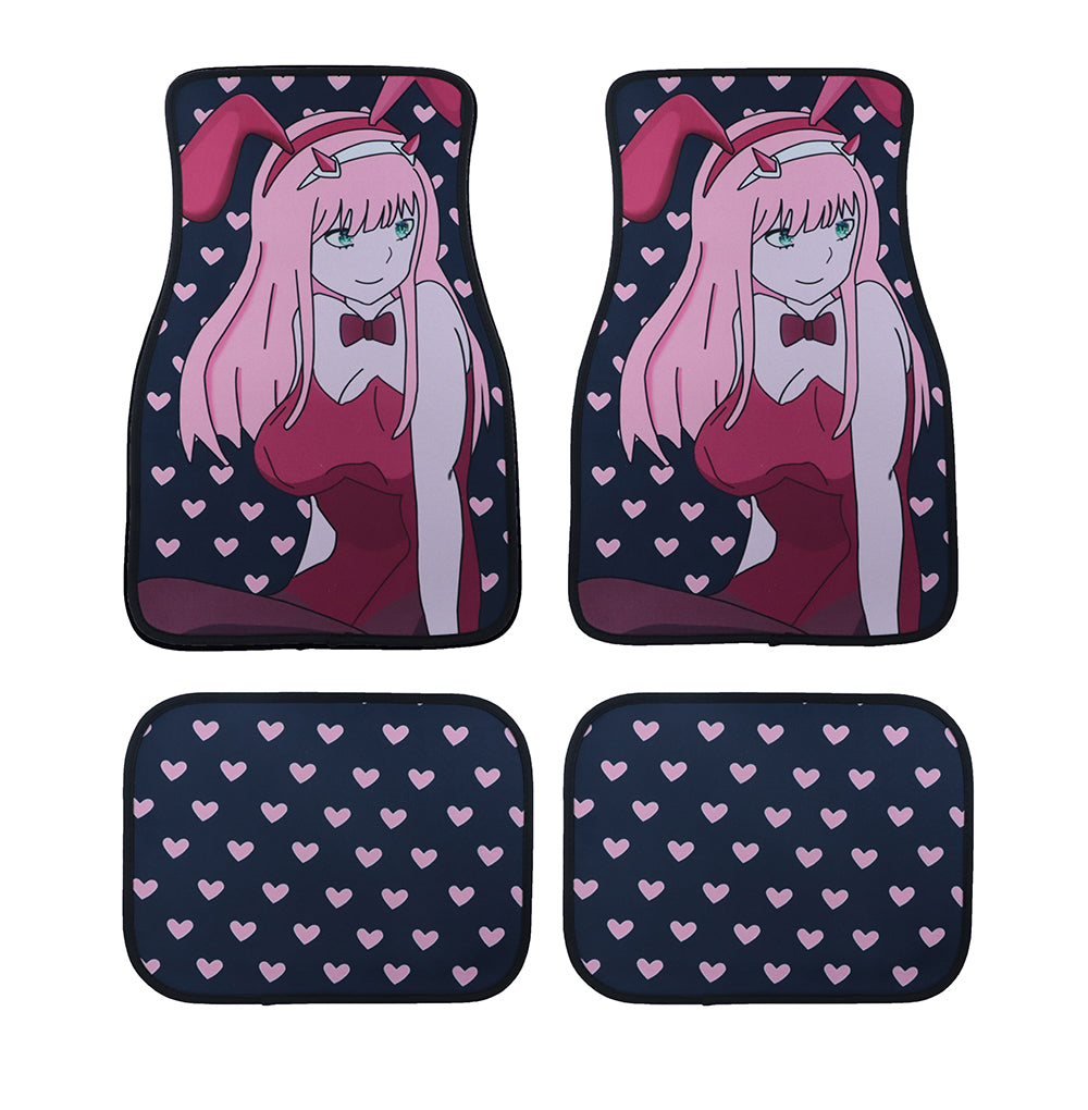 Brand New 4PCS UNIVERSAL ANIME GIRLS Racing Fabric Car Floor Mats Interior Carpets