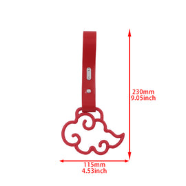 Brand New Cloud Handle Red JDM TSURIKAWA Ring Subway Train Bus Black Handle Strap Charm Drift