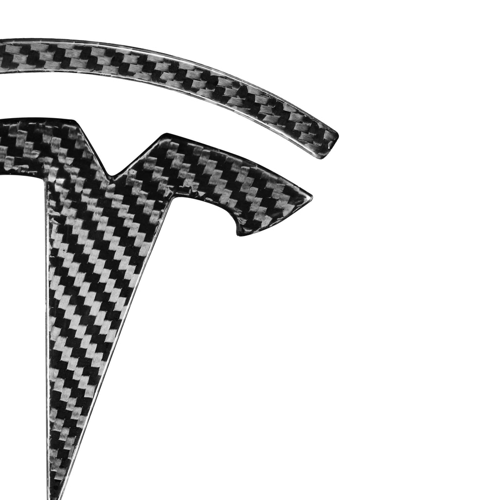 Model Y Logo Decal Stickers Knomix Tesla Model Y Emblem Stickers - Front & Rear Logo Decals Black/Silver Tesla Emblem