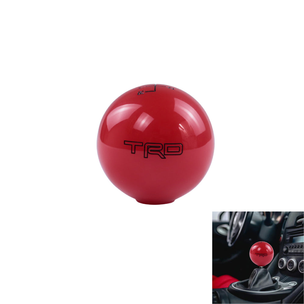 Brand New TRD Red Ball Round Shift knob 6 Speed For TOYOTA with M12 x 1.25 Adapter