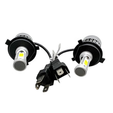 Load image into Gallery viewer, Brand New Premium Design H4 LED Headlight Bulb Pack 16000 Lumen 6500K Bright White