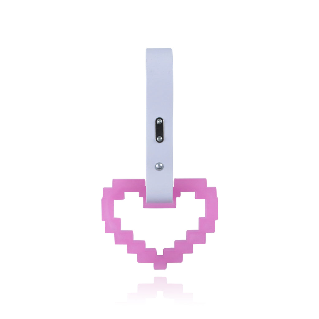 Brand New Minecraft Heart H-Pink (Glows in the Dark) JDM TSURIKAWA Ring Subway Train Bus White Handle Strap Charm Drift