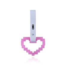 Load image into Gallery viewer, Brand New Minecraft Heart H-Pink (Glows in the Dark) JDM TSURIKAWA Ring Subway Train Bus White Handle Strap Charm Drift