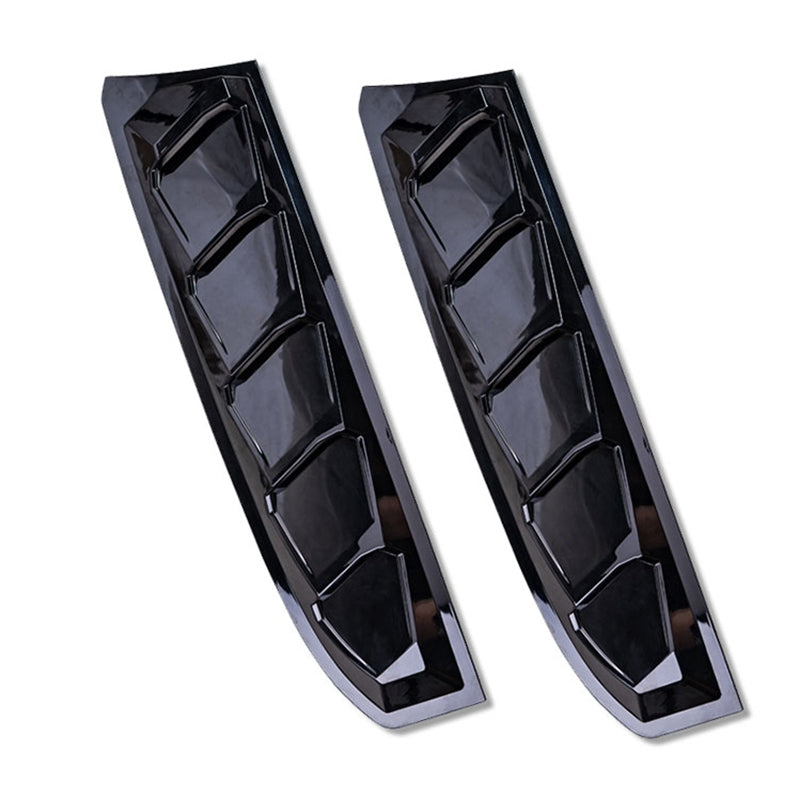 BRAND NEW 2PCS Glossy Black Rear Side Window Louver Scoop Cover For Honda Civic 4DR Sedan 2016-2021