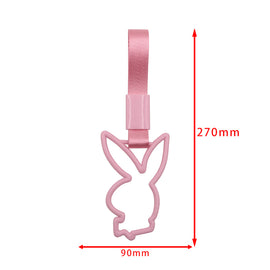 Brand New Playboy Bunny Shaped Pink JDM TSURIKAWA Subway Bus Pink Handle Strap Charm Drift