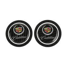 Load image into Gallery viewer, Brand New 2PCS CADILLAC Real Carbon Fiber Car Cup Holder Pad Water Cup Slot Non-Slip Mat Universal