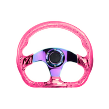 Load image into Gallery viewer, Brand New JDM Universal 6-Hole 326mm Vip Pink Crystal Bubble Neo Spoke Steering Wheel