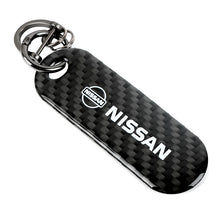 Load image into Gallery viewer, Brand New Universal 100% Real Carbon Fiber Keychain Key Ring For Nissan