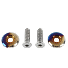 Load image into Gallery viewer, Brand New 4PCS JDM Mugen Power Burnt Blue License Plate Frame Bolts Screws Fasteners Universal