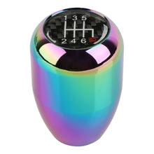 Load image into Gallery viewer, Brand New JDM 6 Speed Universal Real Carbon Fiber Sticker Aluminum Manual Gear Stick Neo Chrome Shift Knob Shifter M8 M10 M12