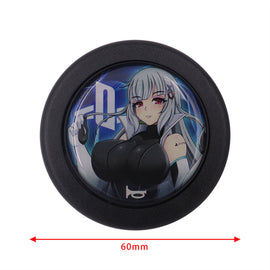 Brand New Universal Anime Hentai Car Horn Button Black Steering Wheel Center Cap
