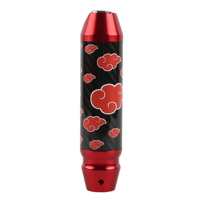 Brand New Naruto Akatsuki Cloud Universal Real Carbon Fiber Red Aluminum Automatic Transmission Racing Gear Shift Knob