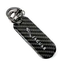 Load image into Gallery viewer, Brand New Universal 100% Real Carbon Fiber Keychain Key Ring For Jaguar