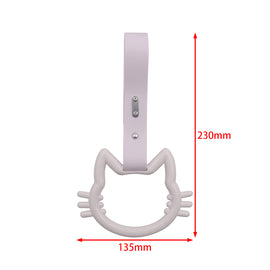 Brand New Hello Kitty White JDM TSURIKAWA Ring Subway Train Bus White Handle Strap Charm Drift