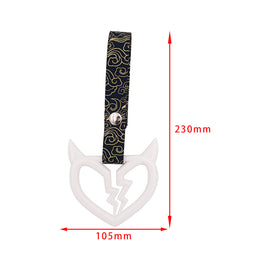 Brand New V3 Devil Broken Heart White JDM TSURIKAWA Subway Bus Handle Strap Charm Drift