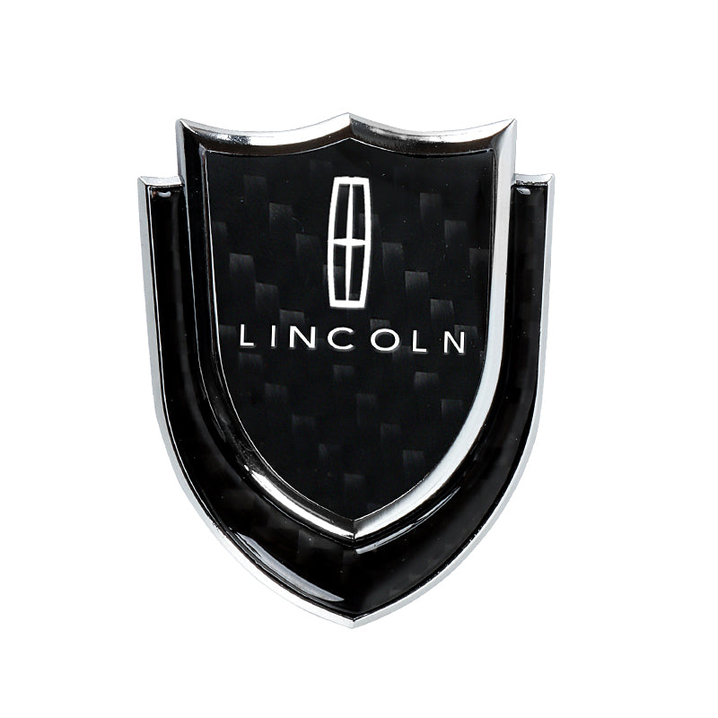 BRAND NEW LINCOLN 1PCS Metal Real Carbon Fiber VIP Luxury Car Emblem Badge Decals