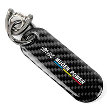 Load image into Gallery viewer, Brand New Universal 100% Real Carbon Fiber Keychain Key Ring Mugen Power