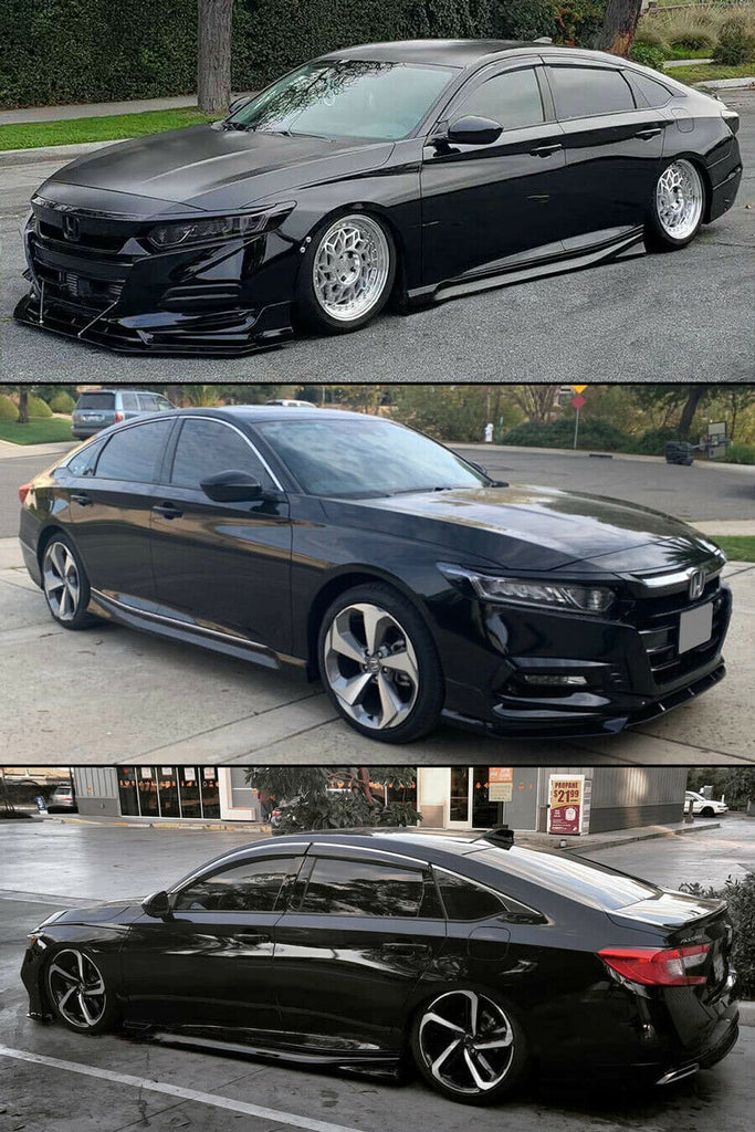 Brand New Yofer 2018-2022 Honda Accord Gloss Black Add-On Side Skirt Extensions Splitter