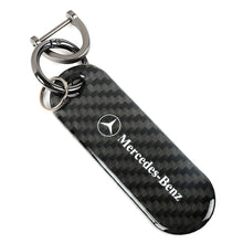 Load image into Gallery viewer, Brand New Universal 100% Real Carbon Fiber Keychain Key Ring For Mercedes-Benz