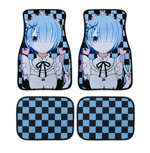 Load image into Gallery viewer, Brand New 4PCS UNIVERSAL ANIME HENTAI Racing Fabric Car Floor Mats Interior Carpets