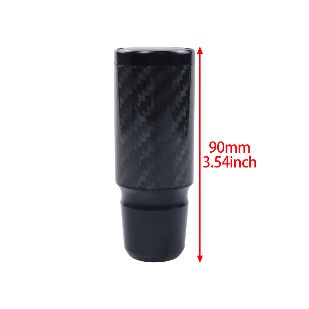 Brand New Universal Ralliart Black Real Carbon Fiber Racing Gear Stick Shift Knob For MT Manual M12 M10 M8