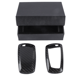 Brand New Black Real Carbon Fiber Key Fob Case Cover Shell Keychain For BMW 1/2/3/4/5/6/7-SERIES F01 F02 F07 F10 F12 F13 F20 F30 F32 F25 E84