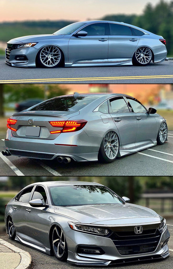 Brand New Yofer 2018-2022 Honda Accord Lunar Silver Metallic Add-On Side Skirt Extensions Splitter