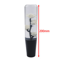 Load image into Gallery viewer, Brand New 1PCS Universal 20CM JDM Clear White Real Flowers Manual Car Black Base Racing Stick Shift Knob M8 M10 M12