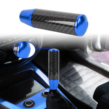 Load image into Gallery viewer, Brand New Universal Blue Carbon Fiber Manual Gear Stick Shift Knob Lever Shifter 13cm