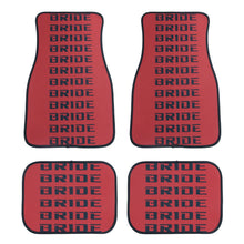 Load image into Gallery viewer, Brand New 4PCS UNIVERSAL BRIDE RED/BLACK Racing Fabric Car Floor Mats Interior Carpets