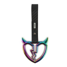 Load image into Gallery viewer, Brand New Devil Broken Heart Neo Chrome JDM TSURIKAWA Ring Subway Train Bus Handle Carbon Strap Charm Drift