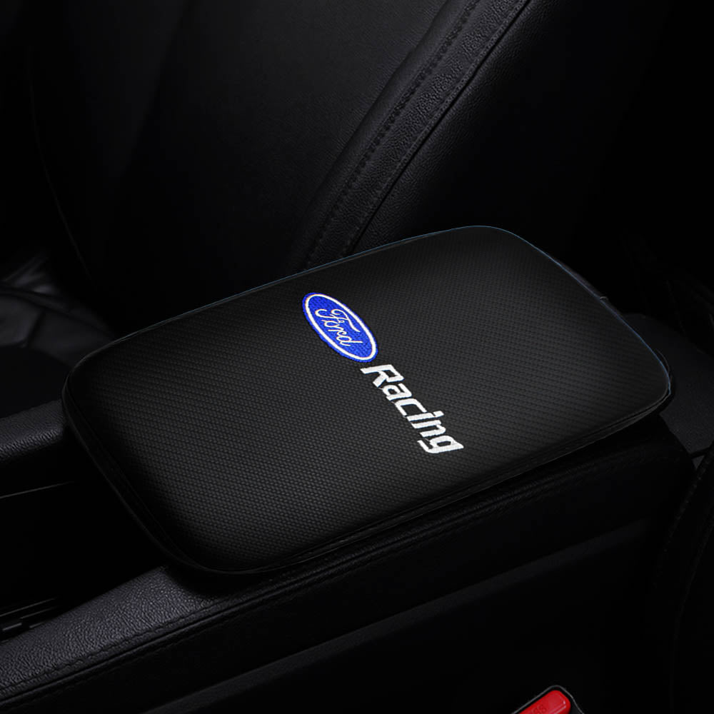 BRAND NEW UNIVERSAL Ford Racing Car Center Console Armrest Cushion Mat Pad Cover Embroidery