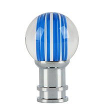 Load image into Gallery viewer, Brand New Universal Jdm Round Ball Crystal Clear Blue Stripes Manual Car Racing Gear Shift Knob Shifter M12 M10 M8