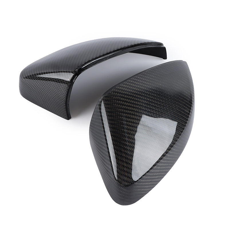Brand New Audi RS3 2017-2021 Real Carbon Fiber Side View Mirror Cover Replacement Caps Fits Without Lane Assist