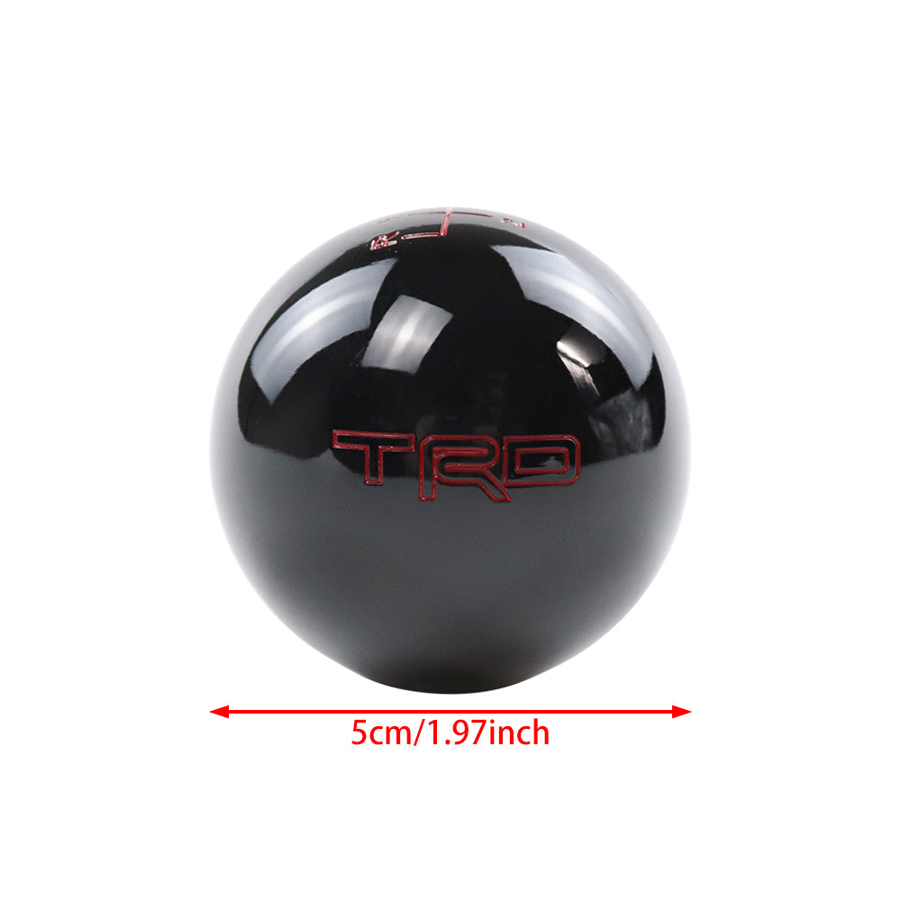 Brand New TRD Black Ball Round Shift knob 6 Speed For TOYOTA with M12 x 1.25 Adapter