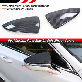 BRAND NEW 2019-2024 LEXUS ES UX RC LS LC REAL CARBON FIBER ADD ON SIDE MIRROR COVER CAP