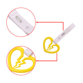 Brand New Broken Heart Yellow JDM TSURIKAWA Subway Bus Handle Strap Charm Drift