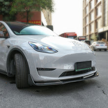 Load image into Gallery viewer, BRAND NEW 2020-2023 Tesla Model Y V Style Front Bumper Lip Real Carbon Fiber