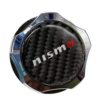 Load image into Gallery viewer, Brand New Jdm Chrome Engine Oil Cap With Real Carbon Fiber Nismo Sticker Emblem For Nissan