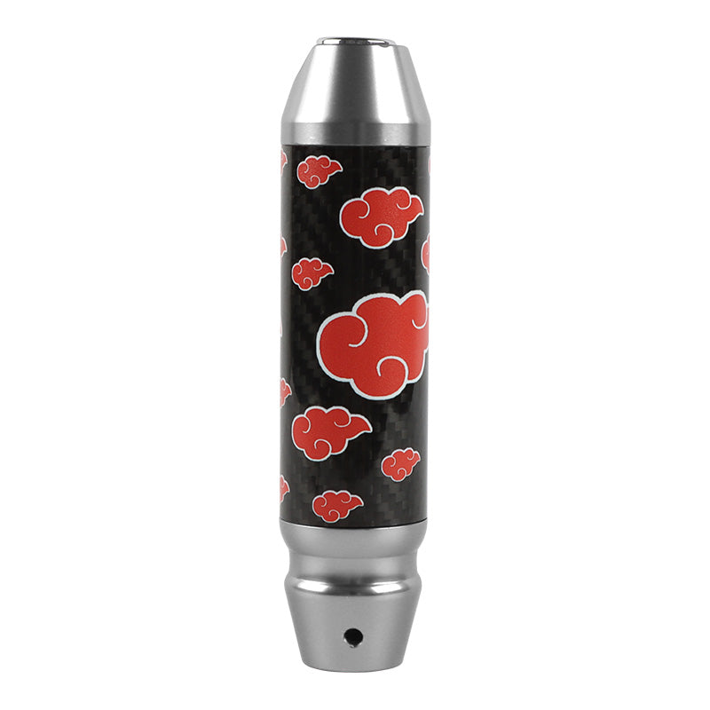Brand New Naruto Akatsuki Cloud Universal Real Carbon Fiber Silver Aluminum Automatic Transmission Racing Gear Shift Knob