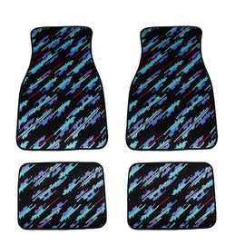 Brand New 4PCS UNIVERSAL HKS STYLE Racing Fabric Car Floor Mats Interior Carpets