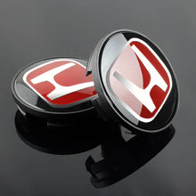 Load image into Gallery viewer, BRAND NEW 4PCS JDM RED H HONDA WHEEL RIM CENTER CAPS HUBS COVER 69MM (2 3/4&quot;) FOR ACCORD PILOT CIVIC